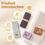 Personalized Multicolour Watercolour Birth Flower Magnetic PU Leather Bookmark Clip with Name Reading Birthday Gift for Book Lovers Bookworms