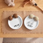 Personalised Pet Paw Ring Dish with Name 3D-Printed Cat Dog Paw Jewellery Tray Memorial Keepsake Birthday Gift for Pet Owners Lovers
