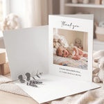 Personalized Baby Photo Birth Information Greeting Card with Name Baby Shower Baby Announcement Gift for New Baby New Parent
