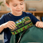 Personalized 3D-Effect Artwork Cartoon Vehicle Pencil Case with Name and Photo Daily Use Back to School Birthday Gift for Kids Students