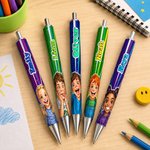 Personalised Comic-Style Photo Character A5 Spiral Journal Notebook with Name and Ballpoint Pen  Daily Use Birthday Gift for Boys Girls Kids