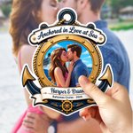 Personalized 3D-Style Design Cartoon Character Photo Cruise Fridge Magnet with Name and Text Birthday Cruise Vacation Gift for Family