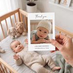 Personalized Baby Photo Birth Information Greeting Card with Name Baby Shower Baby Announcement Gift for New Baby New Parent
