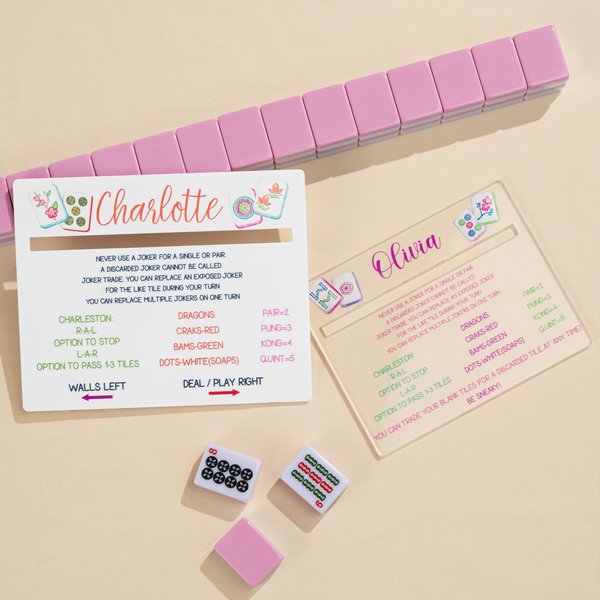 Personalized Colorful Name Design Mahjong Line Reader with Name Mahjong Accessory Mahjong Parlor Game Night Gift for Mahjong Lovers