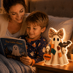 Personalized Cute Ghost Pumpkin 1-8 Bats Acrylic LED Night Light with Name and Title Home Decor Halloween Gift for Infant New Mom