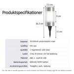 Personlig solcellslampa med tryckt husdjursfoto i akvarellmotiv samt namn och datum minneslampa som trädgårdsdekoration