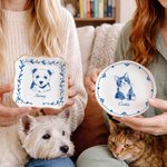 Personalised Glaze Effect Pet Photo Design Ceramic Jewellery Dish with Name Home Decor Birthday Gift for Pet Owner
