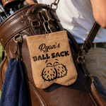 Personalized Funny Golf Ball Bag Sack with Name and 2 Golf Balls Golf Field Accessories Birthday Gift for Golfer Golf Playe