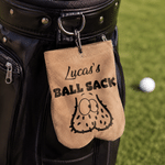 Personalized Funny Golf Ball Bag Sack with Name and 2 Golf Balls Golf Field Accessories Birthday Gift for Golfer Golf Playe