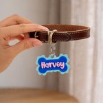 Personalised 3D Printed Bone Pet Name Tag with Phone Number  Dog ID Keyring Birthday Gift for Pet Owners Lovers