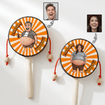 Personalised Funny Cartoon Photo Rattle Drum Gag Birthday Gift for Friends Family Colleagues