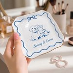 Personalised Glaze Effect Pet Photo Design Ceramic Jewellery Dish with Name Home Decor Birthday Gift for Pet Owner