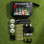 Personalized Pet Photo Golf Organizer Pouch and Golf Tools Set with Name Golf Field Use Birthday Gift for Golf Lover Pet Owner