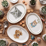 Personalized Watercolor Pet Photo Decorative Plate with Name Home Decor Housewarming Birthday Gift for Family New Home Mover