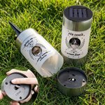 Personalisiertes Solar Grablicht mit Trauerspruch & Foto von Hund & Katze | mit Namen & Datum | Erinnerung Geschenk für trauernde Herrchen & Frauchen
