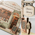 Personalized Books Read This Year Wooden Read Tracker with Text Bookshelf Decor Birthday Gift for Bookworms