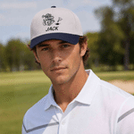 Personalised Fun Crocodile Playing Golf 100% Cotton Hat Baseball Cap with Name Golf Field Use Birthday Gift for Golfers Golf Lovers