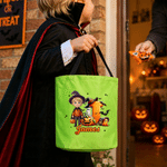 Personalised Halloween Theme Photo Comic Style Cartoon Character LED Light Bucket Bag with Name Halloween Trick or Treat Activity Gift for Kids
