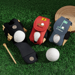 Personalized Numbered Golf Hole Flag PU Leather Golf Ball Bag with Name and Tees Holder Golf Club Birthday Gift for Golfers Golf Lovers