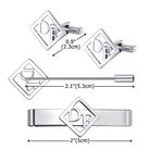 Iniziali personalizzate Nome Gemelli Cravatta Clip Spilla Pin Festa del papà Matrimonio Anniversario Compleanno Regalo per gli uomini padre Sposi
