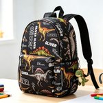 Mochila personalizada de gran capacidad con temática de dinosaurio y nombre regalo de vuelta al cole y cumpleaños para niños y amantes de dinosaurios