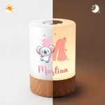 Personalised Dancing Animal Dimmable Touch Control Rechargeable Night Light with Name and Adjustable Colours Bedroom Decor Birthday Gift for Kids