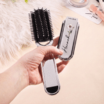 Personalised Birth Flower 2-In-1 Foldable Makeup Mirror Hair Brush with Name Travel Daily Use Birthday Gift for Mothers Women Girls
