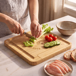 Personalized Wreath Initials Bamboo Cutting Board with Engraved Date and Drawer Housewarming Wedding Anniversary Gift for Couple Family