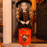Personalized Halloween Theme Photo Star Design LED Light Bucket Bag with Name Trick or Treat Activity Halloween Gift for Kids