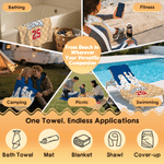 Personalised Ice Cream Drip Quick Dry Beach Towel with Name and Number Pool Party Travel Gift for Sports Lovers