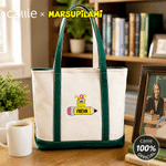 Personalized Leopard Marsupilami Canvas Tote Bag with Name Daily Use Birthday Gift for Friend Family | Callie × Marsupilami®