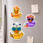 Personalised Duck Character Cruise Door Magnet With Name Cruise Cabin Door Decoration Birthday Summer Holiday Gift for Cruise Lovers Travellers