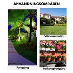 Personlig solcellslampa med tryckt husdjursfoto i akvarellmotiv samt namn och datum minneslampa som trädgårdsdekoration
