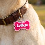 Personalised 3D Printed Bone Pet Name Tag with Phone Number  Dog ID Keyring Birthday Gift for Pet Owners Lovers