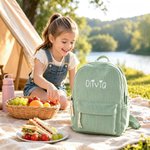 Gepersonaliseerde ribfluwelen rugzak met geborduurde naam verjaardags- en schoolcadeau voor kinderen en kleuters