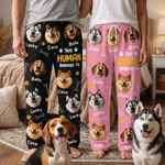 Personalized Multicolor Cartoon Dogs Soft Pajama Pants with Name and Title Daily Wear Birthday Gift for Dog Owner