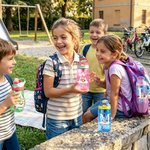 Borraccia senza BPA personalizzata con nome, animali adorabili e cannuccia in silicone, da 475 ml - Regalo del rientro a scuola per bambini
