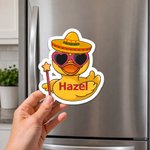 Personalised Duck Character Cruise Door Magnet With Name Cruise Cabin Door Decoration Birthday Summer Holiday Gift for Cruise Lovers Travellers