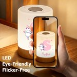 Personalised Dancing Animal Dimmable Touch Control Rechargeable Night Light with Name and Adjustable Colours Bedroom Decor Birthday Gift for Kids