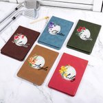 Personalisierte Multicolor Geburt Blume PU Leder Golf Scorecard Holder mit Namen Geburtstag Jahrestag Geschenk für Golfer