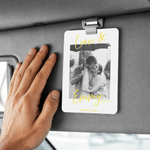Personalized Drive Safe Couple Think of You Photos Acrylic Car Visor Clip with Name and Text Birthday Anniversary Gift for Couple