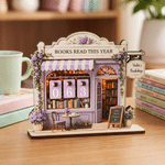 Personalized Books Read This Year Wooden Read Tracker with Text Bookshelf Decor Birthday Gift for Bookworms