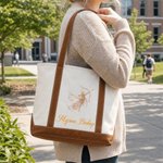 Spersonalizowana torba z akwarelowym motywem znaku zodiaku i imieniem – prezent urodzinowy do codziennego użytku dla kobiet pasjonujących się konstelacjami