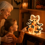 Personalized Cute Ghost Pumpkin 1-8 Bats Acrylic LED Night Light with Name and Title Home Decor Halloween Gift for Infant New Mom