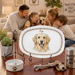 Personalized Watercolor Pet Photo Decorative Plate with Name Home Decor Housewarming Birthday Gift for Family New Home Mover