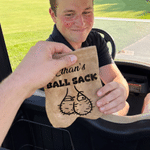 Personalized Funny Golf Ball Bag Sack with Name and 2 Golf Balls Golf Field Accessories Birthday Gift for Golfer Golf Playe