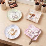 Personalised Watercolour Style Pet Photo Striped Ceramic Trinket Jewellery Dish with Name Home Decor Birthday Gift for Women Pet Lovers