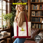 Personalized Leopard Marsupilami Canvas Tote Bag with Name Daily Use Birthday Gift for Friend Family | Callie × Marsupilami®