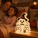Personalized Cute Ghost Family Acrylic Night Light with Names and Title Desk Decor Happy Halloween Gift for Grandma Family