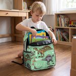 Mochila personalizada de gran capacidad con temática de dinosaurio y nombre regalo de vuelta al cole y cumpleaños para niños y amantes de dinosaurios